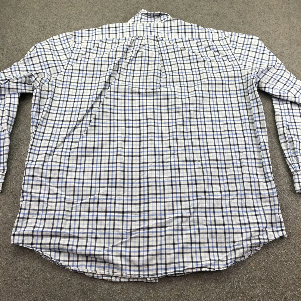 Polo Ralph Lauren Shirt Mens 2XLT Blue Plaid Long Sleeve Button Down Cotton